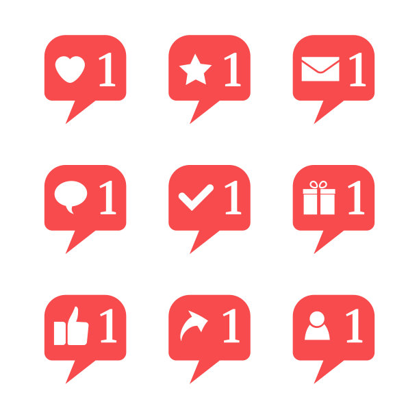 在社交媒体上有9条通知图片下载