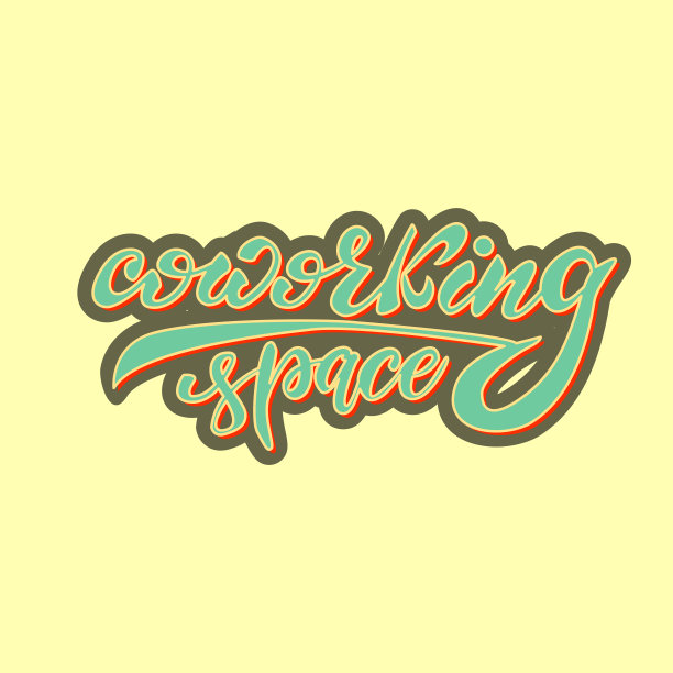 矢量插图与字母共同工作空间。图片下载