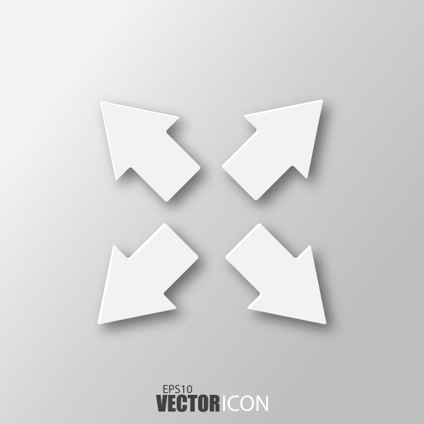 全屏图标在白色风格与阴影孤立在灰色背景。图片下载