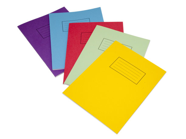 白色背景上的彩色记事本图片下载
