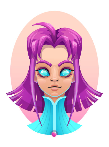 漂亮的年轻女孩，有一双明亮的蓝眼睛素材图片