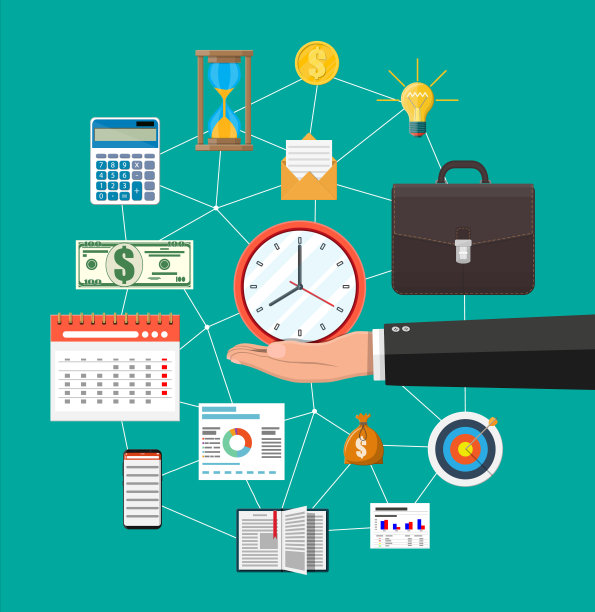 控制，业务计划和时间管理。图片下载