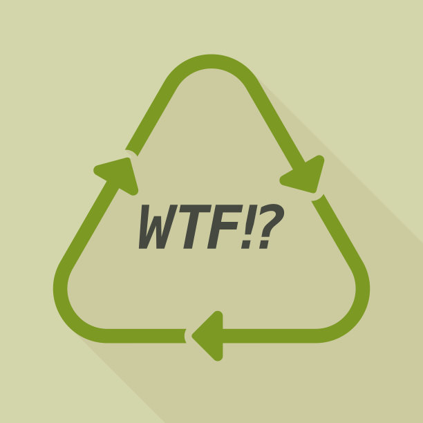 长影子回收标志与文字WTF!?图片下载