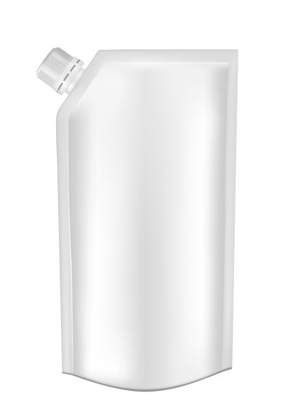 白色带盖的空塑料包装。用于食品或饮料的空白铝箔袋图片下载