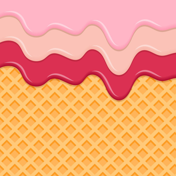 奶油在威化饼背景上融化图片下载