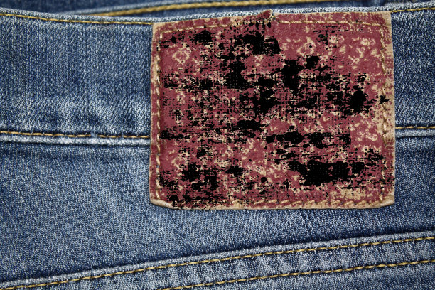 垃圾空标签牛仔布纹理为传统商业背景图片下载