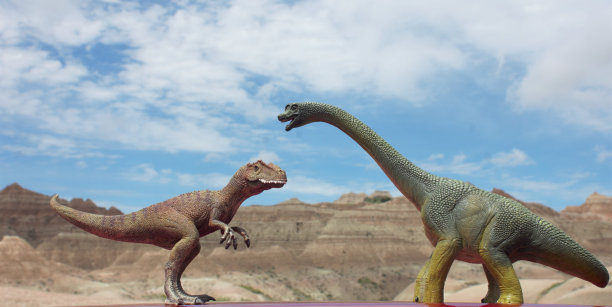 Badlands国家公园的恐龙图片下载