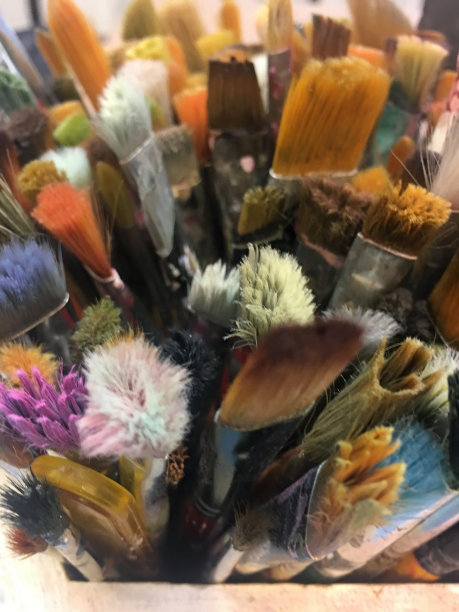 艺术画笔。前视图。图片下载