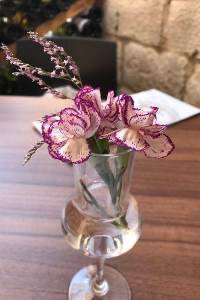 特写镜头的一朵花与玻璃花瓶图片下载