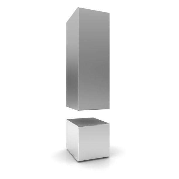 感叹号3d感叹号银色符号图片下载