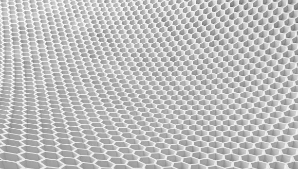 数字数据和网络连接的六边形技术概念上的白色背景，三维结构抽象插图图片下载