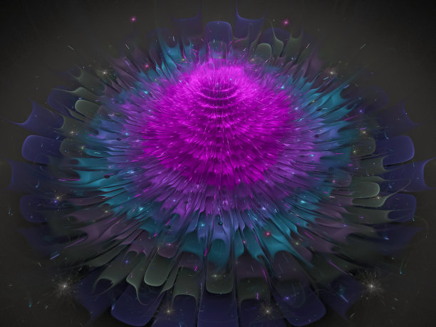 分形花朵美丽背景图片下载