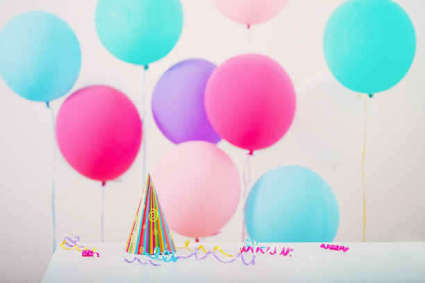 生日气球的背景图片下载