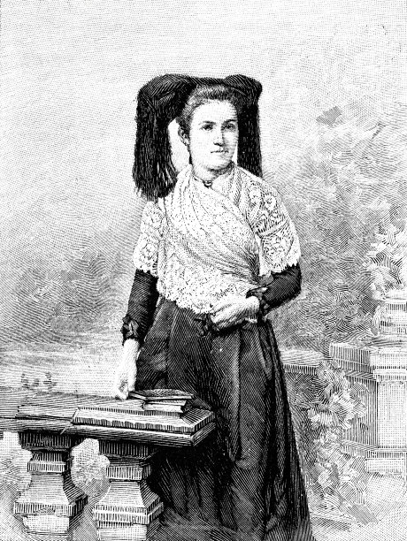 一位来自南部黑森林的年轻女子的肖像图片下载