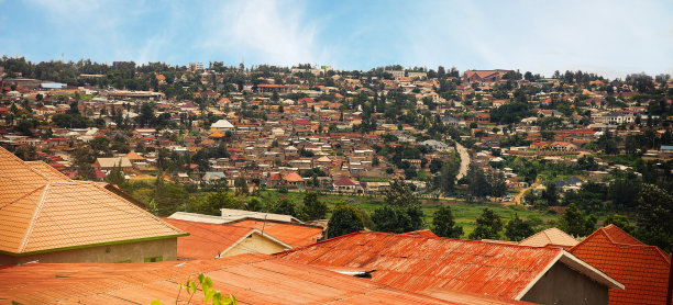 基加利的天际线和屋顶。卢旺达图片下载