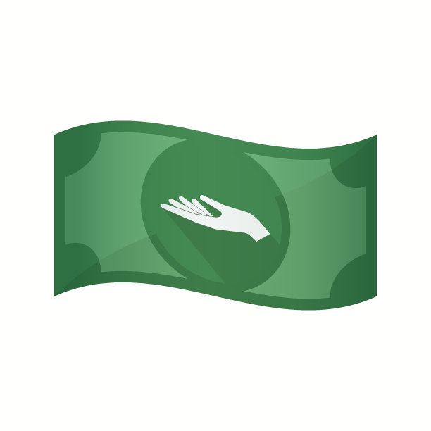 孤立的银行票据与手提供图片下载