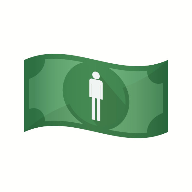 一张有男性象形文字的孤立的钞票图片下载