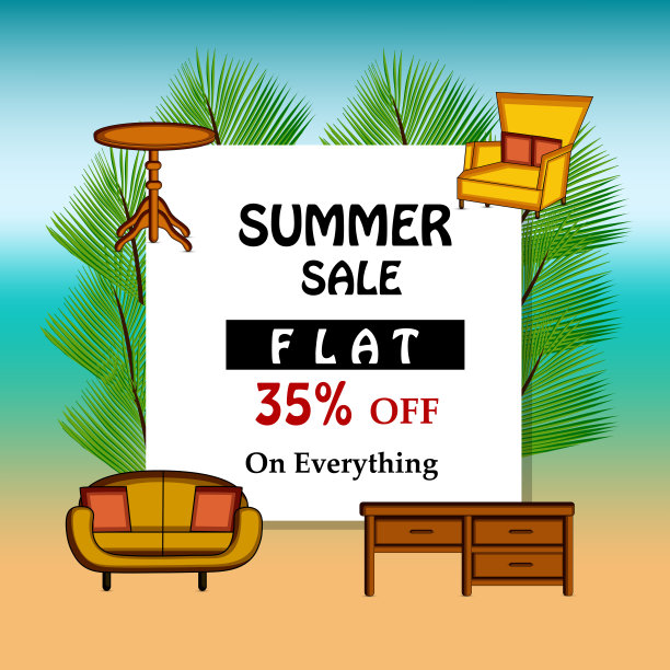 夏季背景插图图片下载