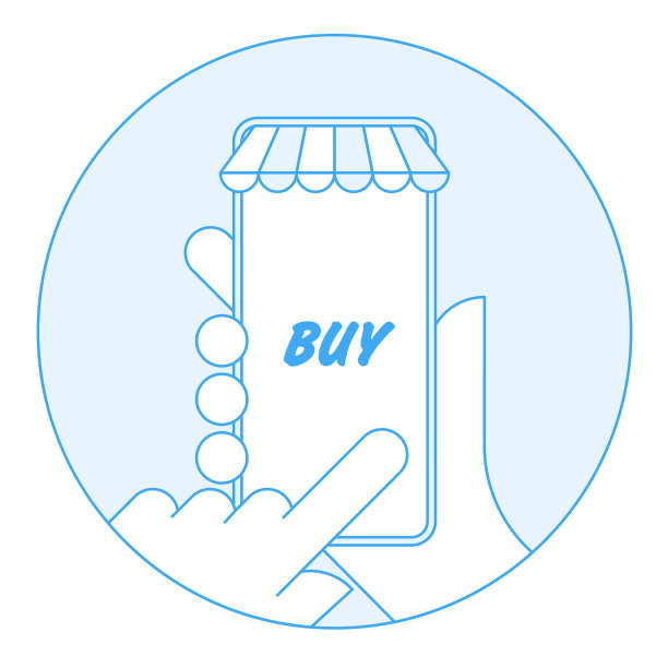 手持智能手机与网上购物的概念图片下载