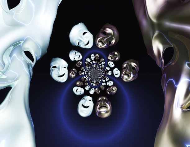 数字插图的剧场面具图片下载