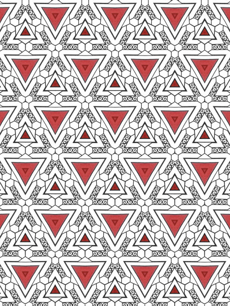 三角形和螺旋是抽象的几何图案图片下载