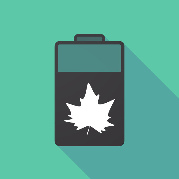 长影电池与秋叶树图片下载