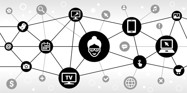 教师互联网通信技术三角节点模式背景图片下载