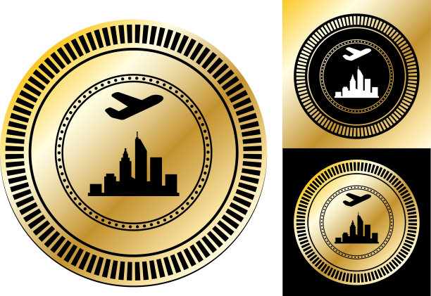 飞机飞过城市图标图片下载