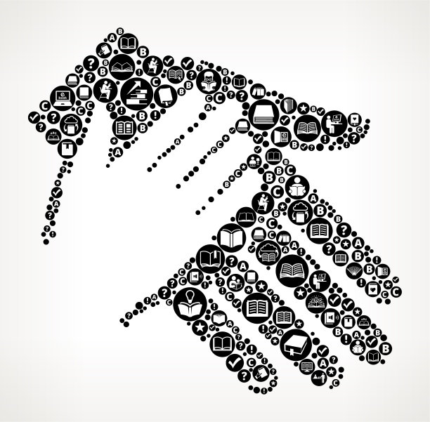 手持书籍和阅读图标图案背景图片下载