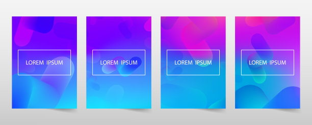 封面与几何图案。彩色的半色调渐变。矢量插图图片下载