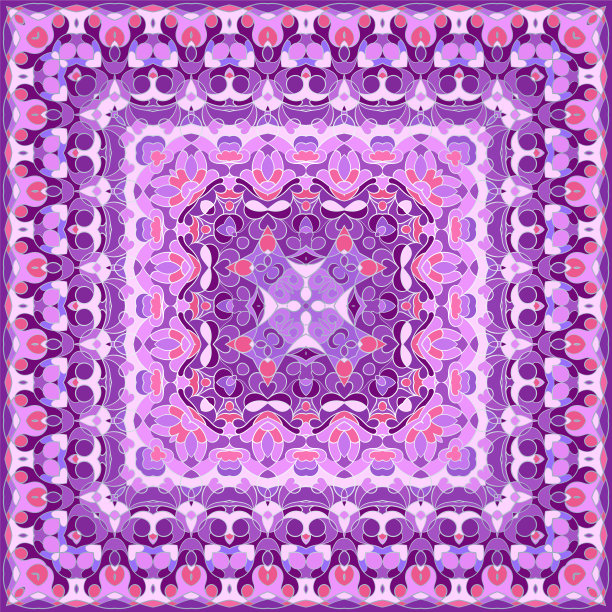 方形图案的丝绸围巾图片下载