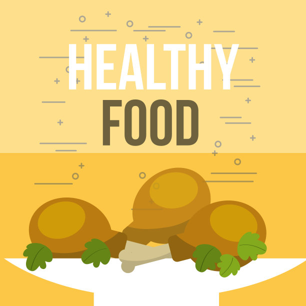 美味的鸡块和沙拉健康食品素材图片