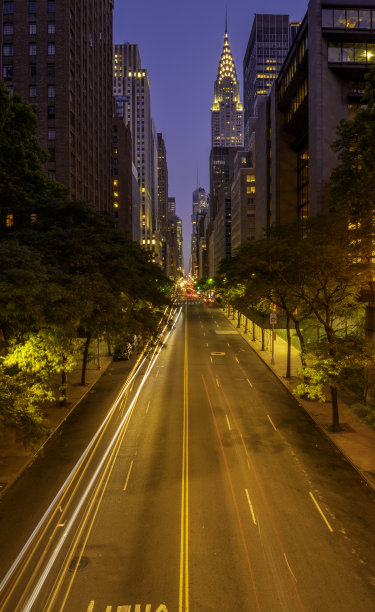 黎明时分的曼哈顿42街图片下载