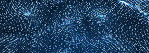 抽象的科学或技术背景。平面设计。网络插图与粒子。3 d网格表面。图片下载