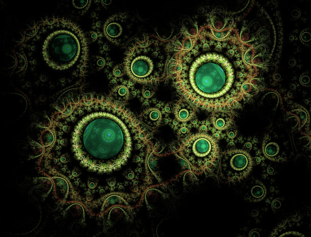 分形珠宝-抽象计算机生成图像。抽象超现实的魔法机器。装饰图形元素的背景神秘和深奥的主题数字艺术:优雅的珠子。图片下载