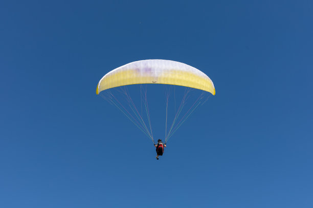 蓝天下的滑翔伞图片下载