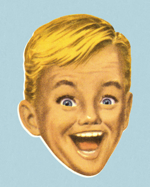 表情激动的男孩图片下载