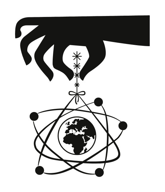 手地球和原子符号图片下载