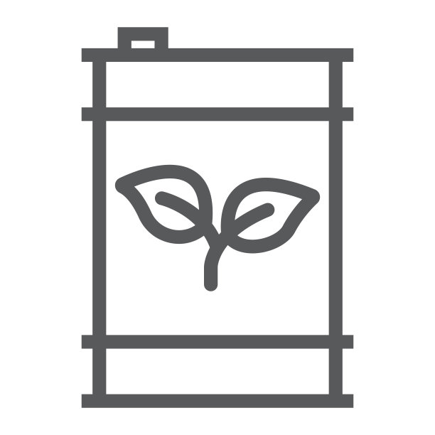 生态燃油线图标，生态和能源，绿色气体标志，矢量图形，白色背景上的线性模式，eps 10。图片下载