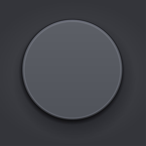 黑色塑料按钮。三维标志图片下载