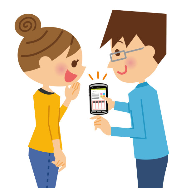 一对夫妇在看智能手机。图片下载