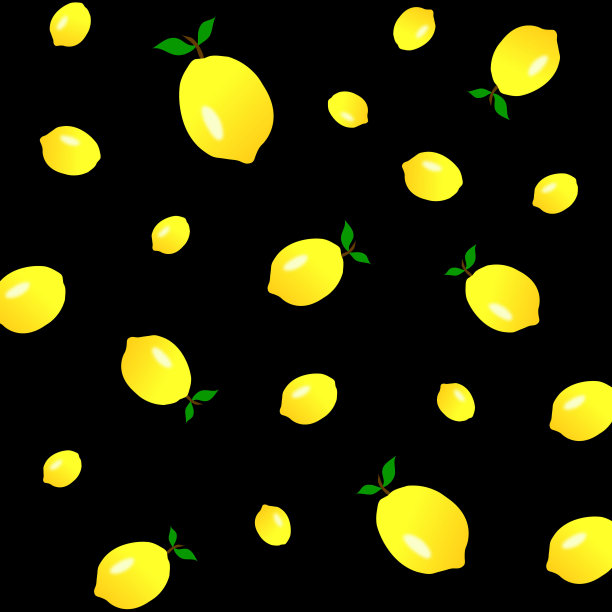 彩色柠檬图案矢量素材图片下载