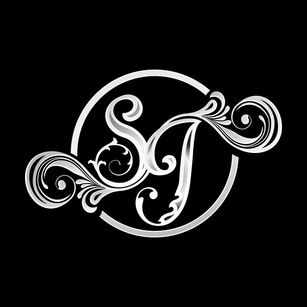 SG首字母字母标记观赏性花卉设计图片下载