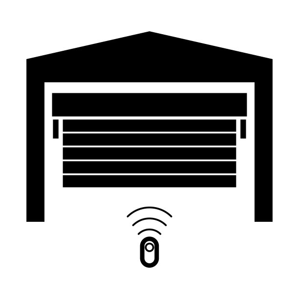 车库门的黑色图标。图片下载