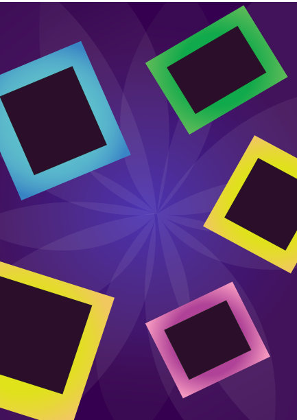 紫色花朵背景上的照片元素。矢量插图。图片下载