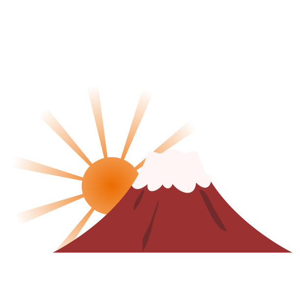 红色富士日出图片下载