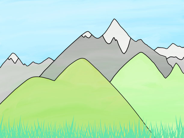 山，云，晴天的太阳图片下载