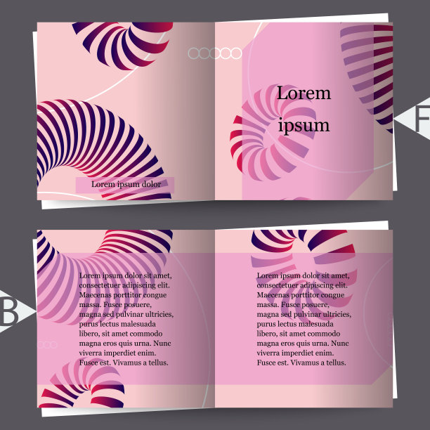 3d抽象彩色形状。手册模板。Eps10矢量图图片下载