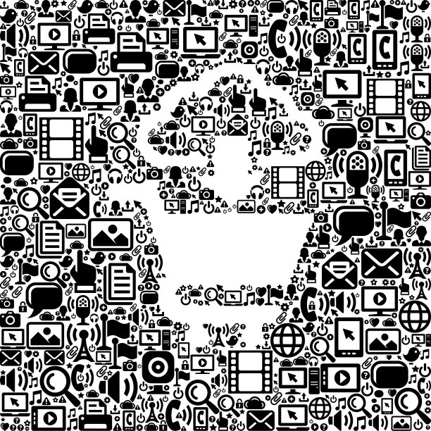 购物车云计算互联网通信技术矢量图标模式图片下载