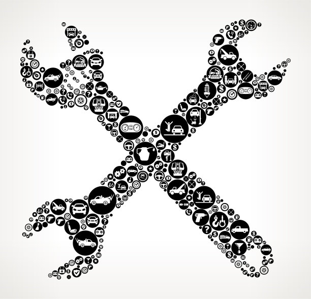 工具和硬件汽车和汽车维修图标背景图片下载